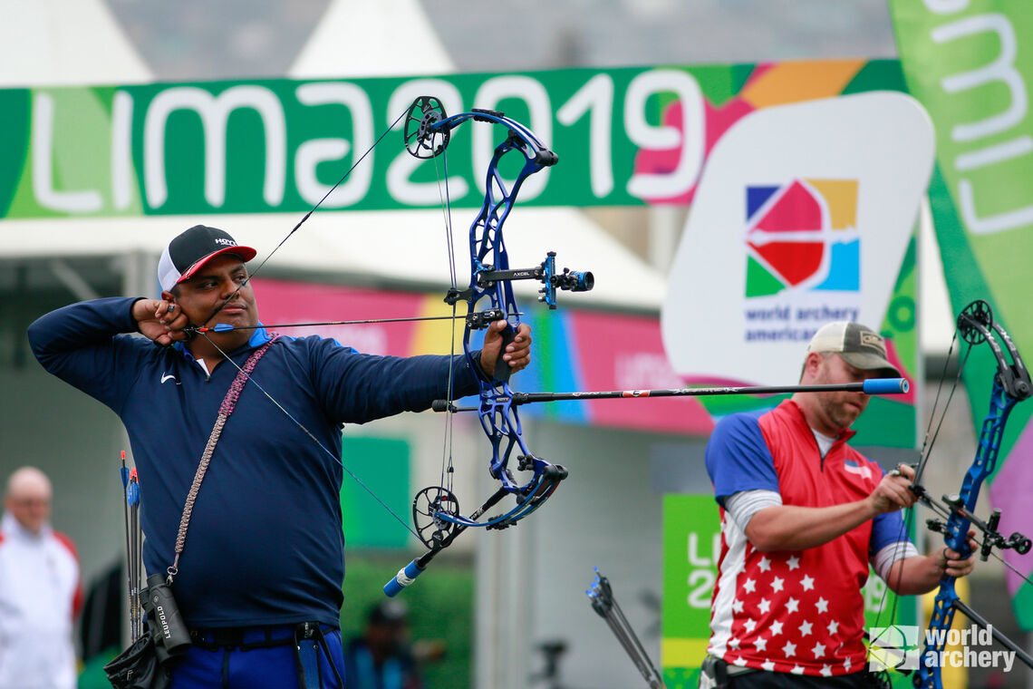 Roberto Hernandez shoots during the Pan American Games in 2019.