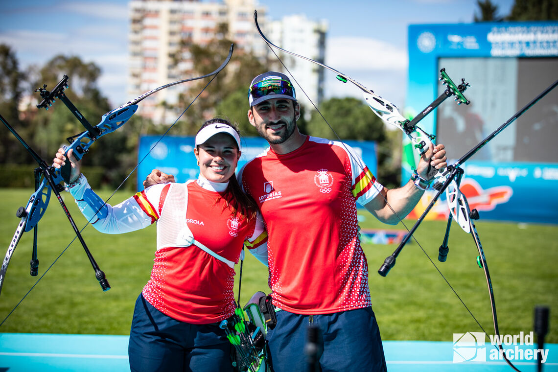 Elia Canales and Pablo Acha mixed team silver medallists in Türkiye in spring 2023.