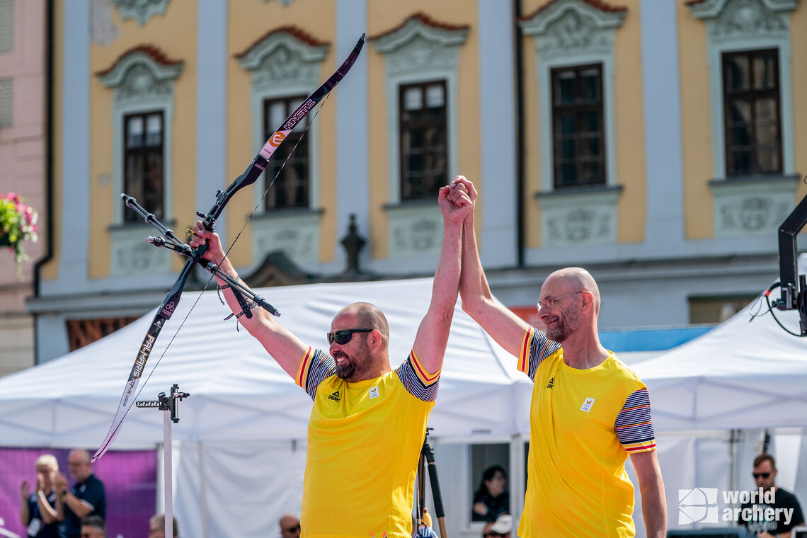 Ruben Vanhollebeke at Pilsen 2023 World Archery Para Championships.