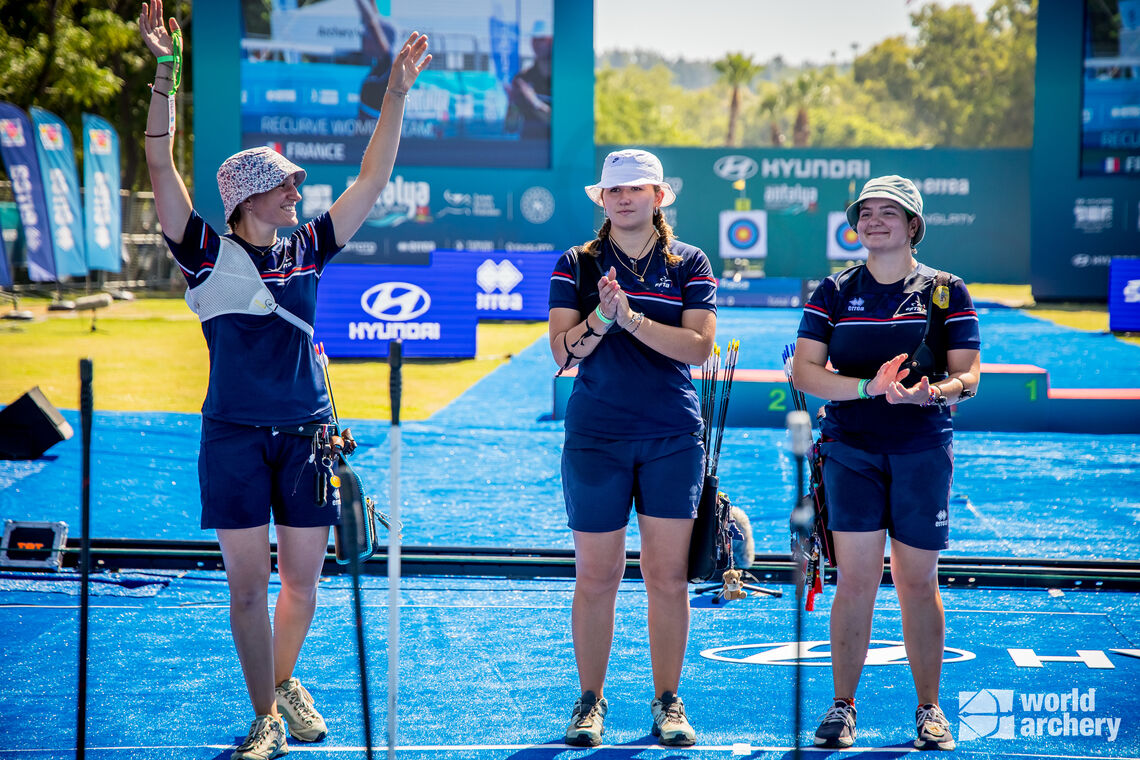 The French women’s team presentation in Antalya 2024 finals arena.