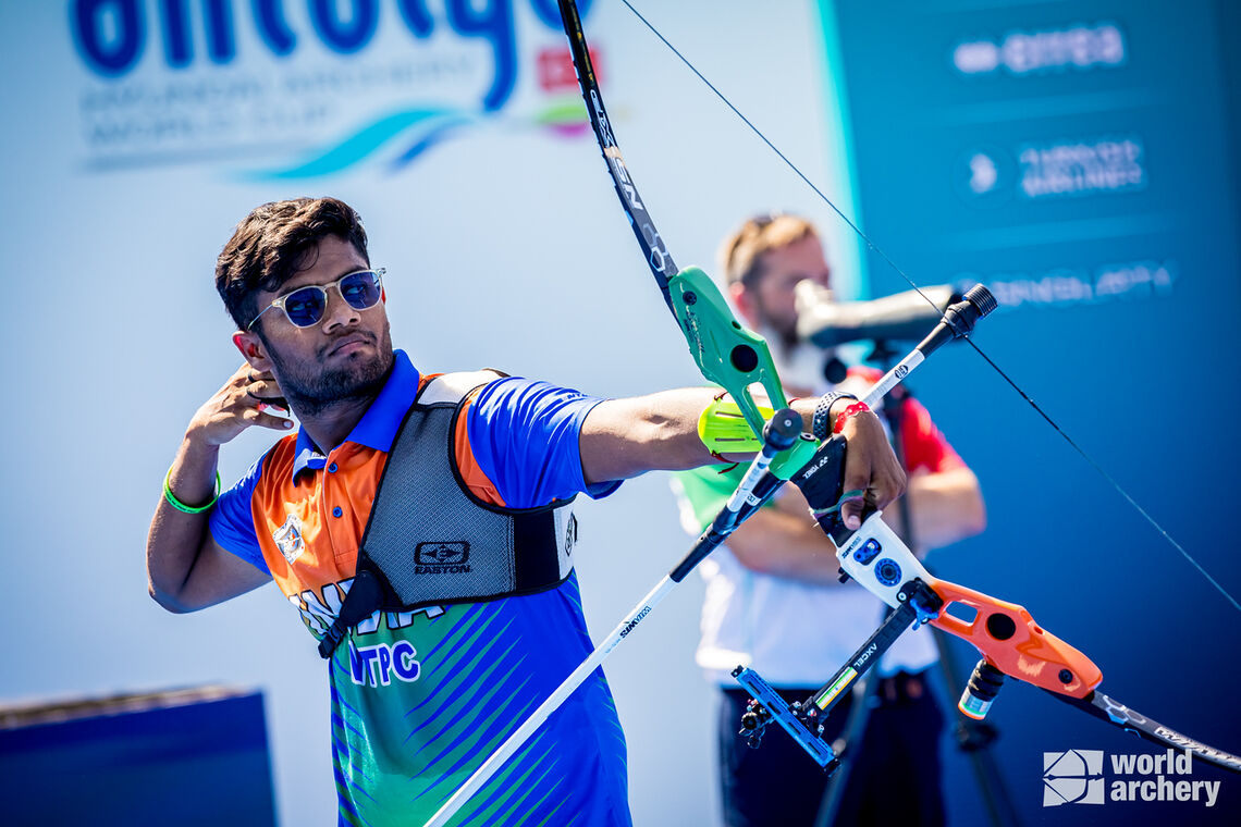 Dhiraj Bommadevara at Antalya 2024 Hyundai Archery World Cup.