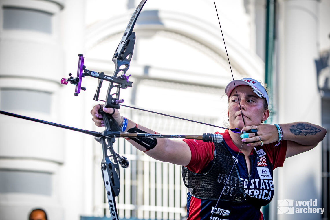 Casey Kaufhold at Hermosillo 2023 Archery World Cup Final.