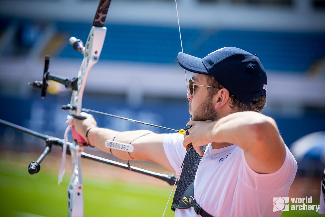 Nicolas Bernardi at the Shanghai 2023 Hyundai Archery World Cup.