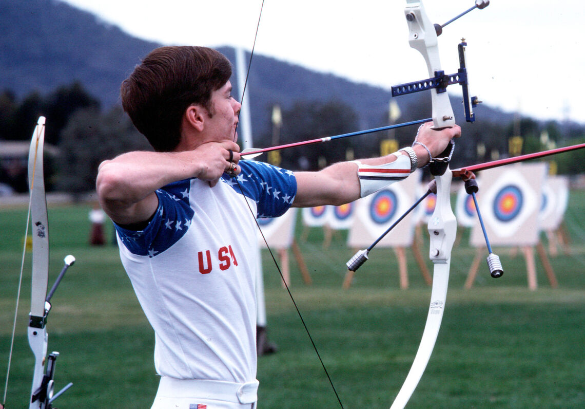 Darrell Pace shoots in 1977. 