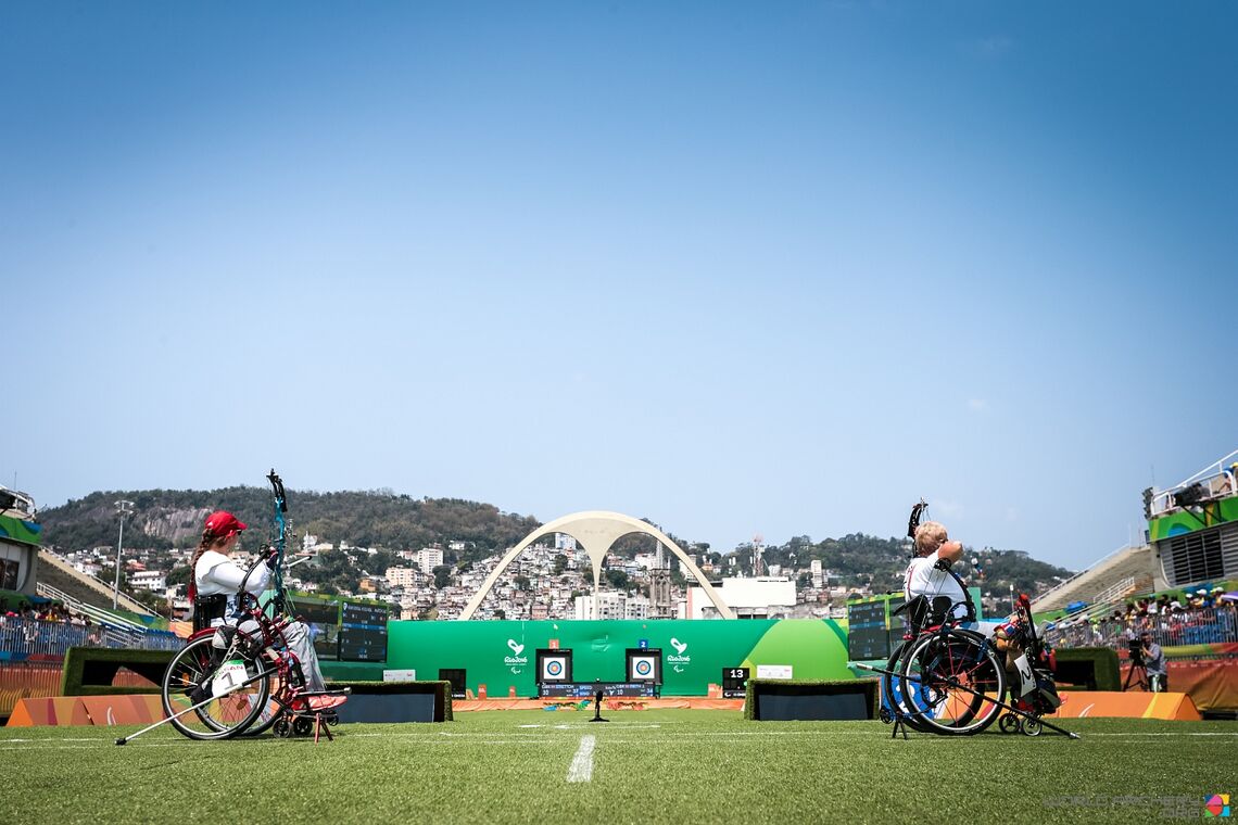 The archery arena at the Rio 2016 Paralympic Games.