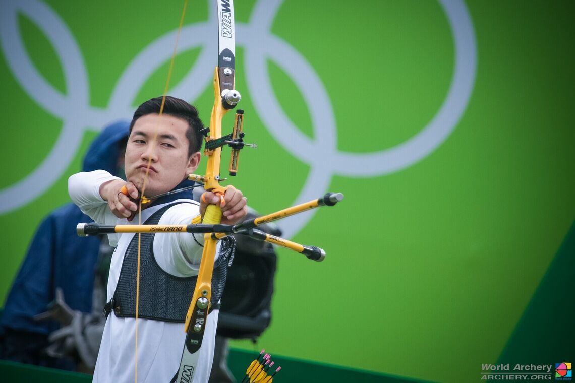 Ku Bonchan shooting at the Rio 2016 Olympic Games.