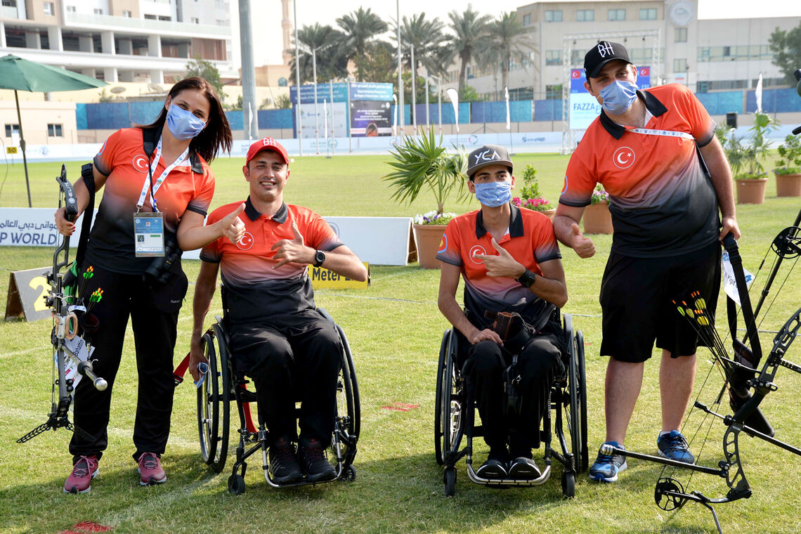 The W1 finalists at the Fazza para world ranking tournament in 2021.