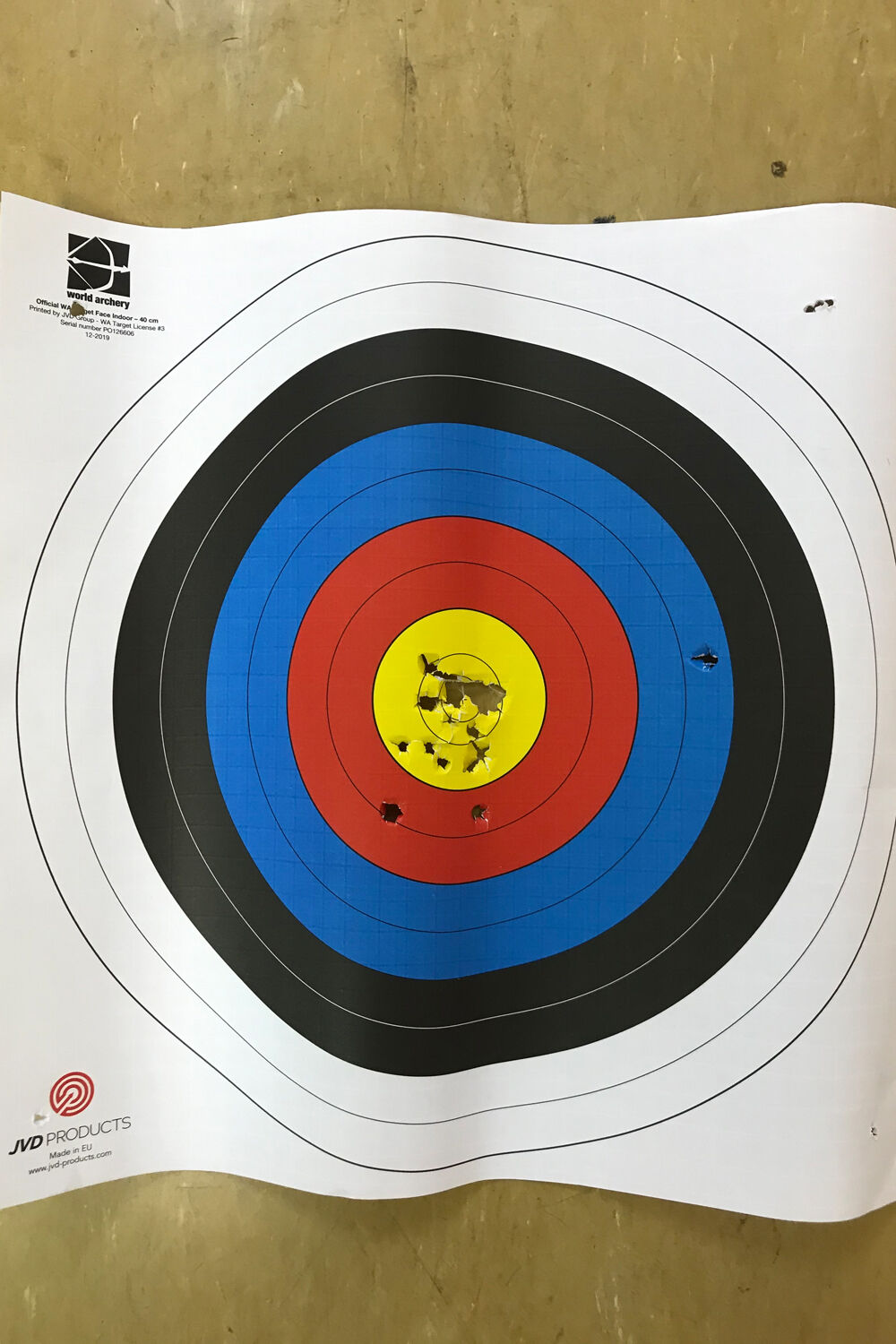Erik Jonsson’s first-half target for the fourth remote stage of the 2021 Indoor Archery World Series.