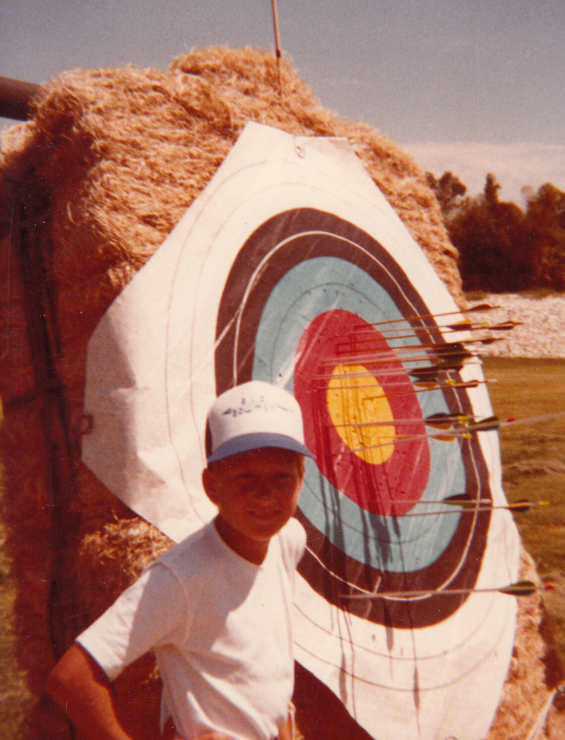 Allen Rasor at the target at a young age.