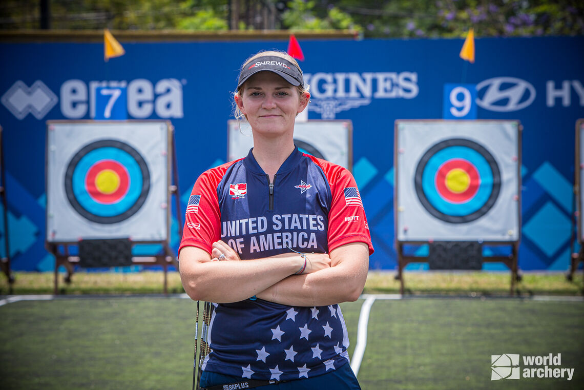 USA's Mackenzie Brown in Guatemala City at Stage 1 of the 2021 Hyundai Archery World Cup