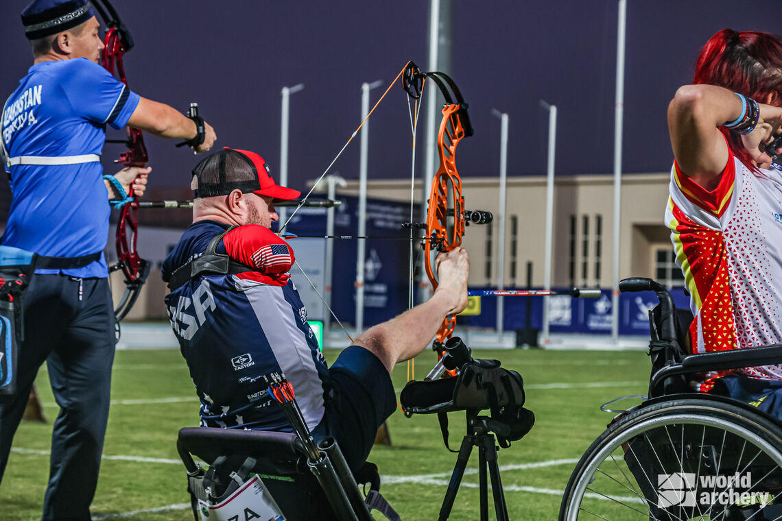 Action from the 2022 Para Archery World Championships - Dubai 2022 USA