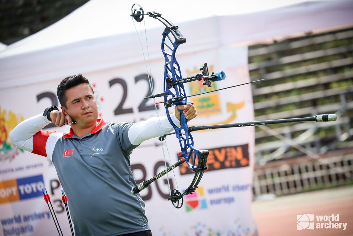 Emircan Haney cruised to victory having built up a four-point lead with six arrows to shoot in the compound men’s final.