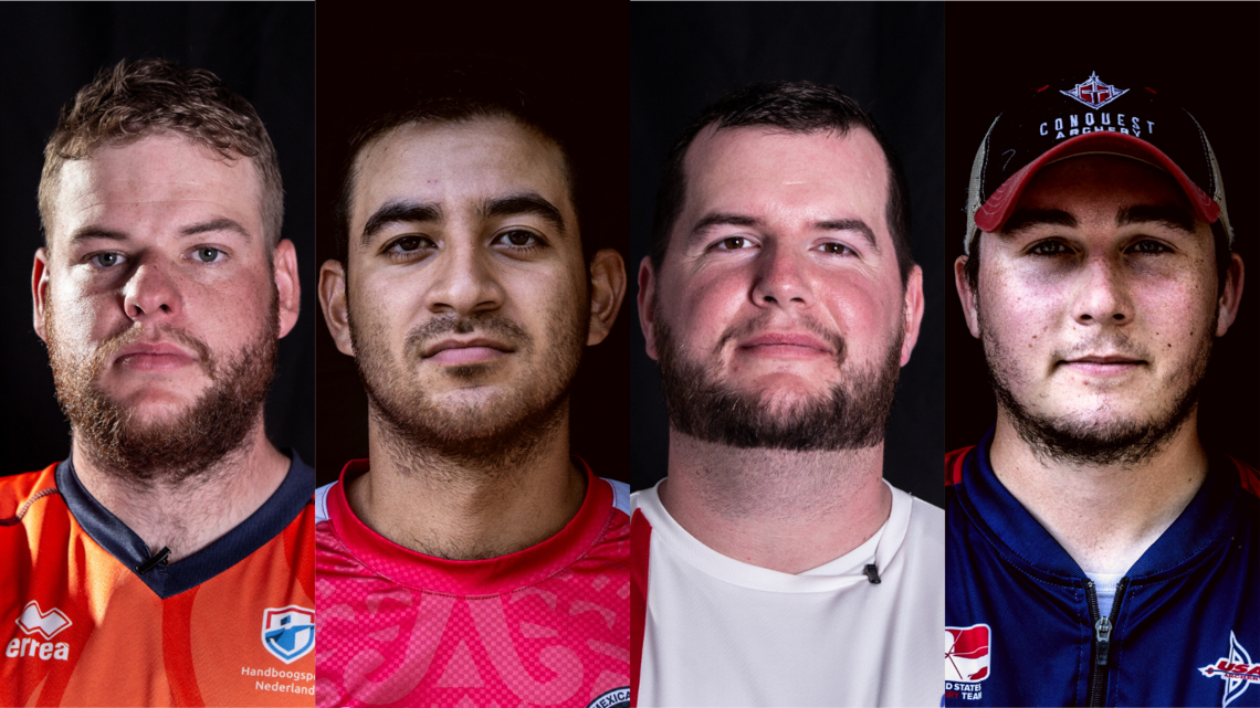 The compound men's final four line up for Medellin 2022