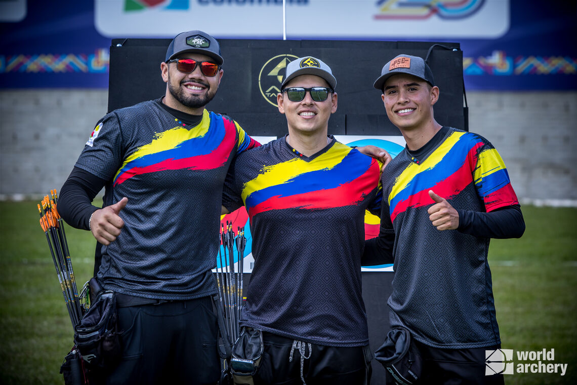 Sebastian Arenas, Daniel Munoz and Pablo Gomez will shoot for gold in Medellin.