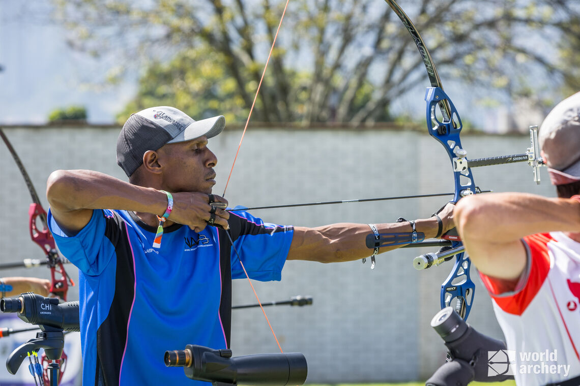 Bernard Wade competing for Bermuda at Medellin 2022