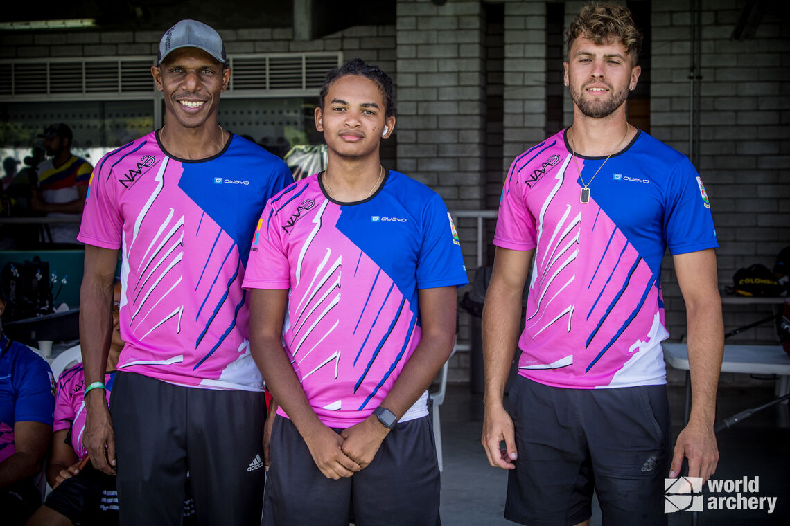 The trio of Bermudian archers at Medellin 2022