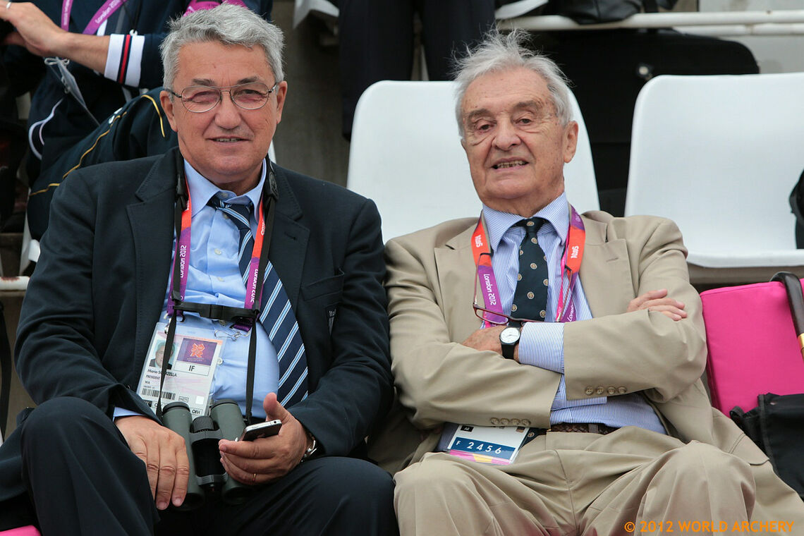 Francesco Gnecchi-Ruscone (right) with Mario Scarzella at London 2012.