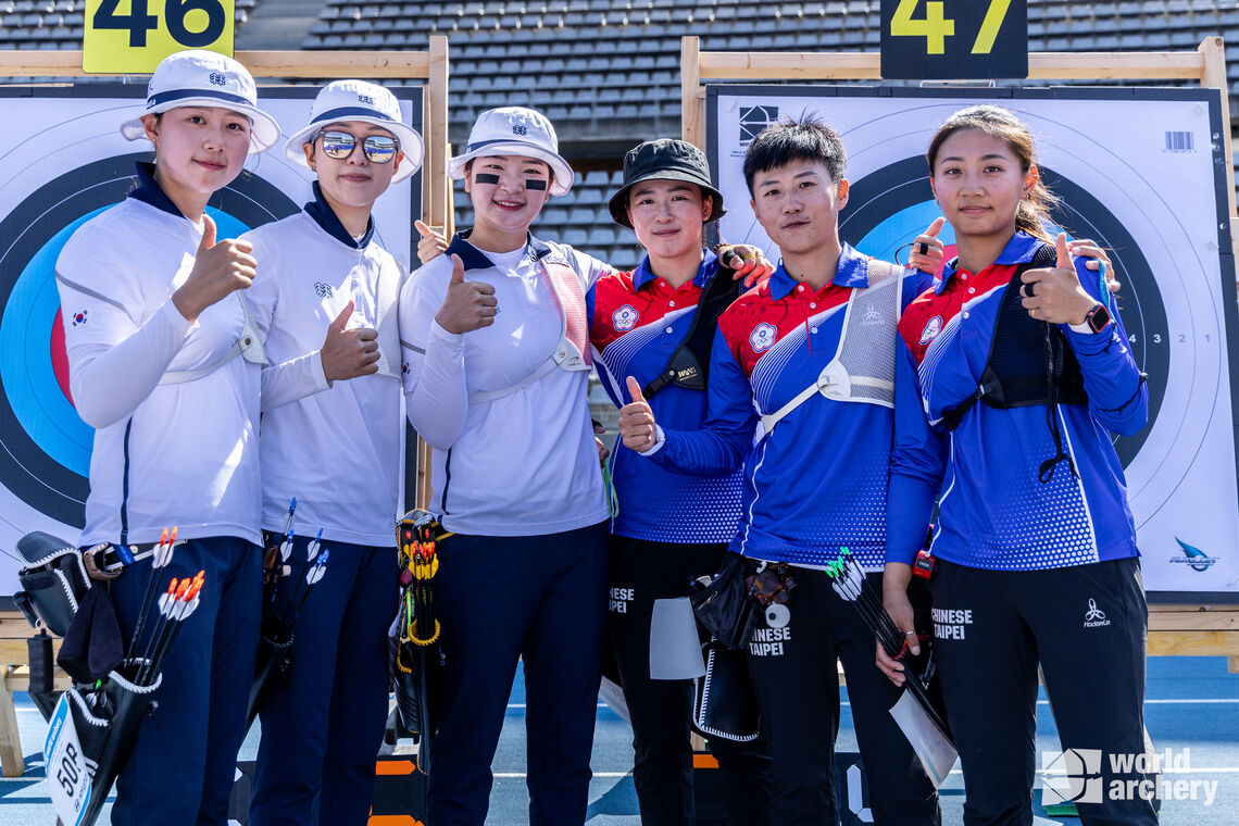Korea and Chinese Taipei recurve women teams