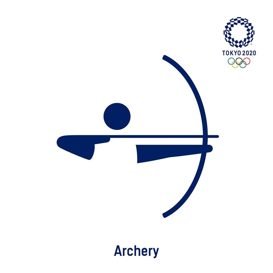 Tokyo 202 Archery Pictogram