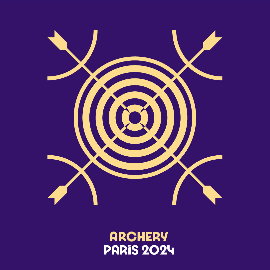 Paris 2024 Archery Pictogram