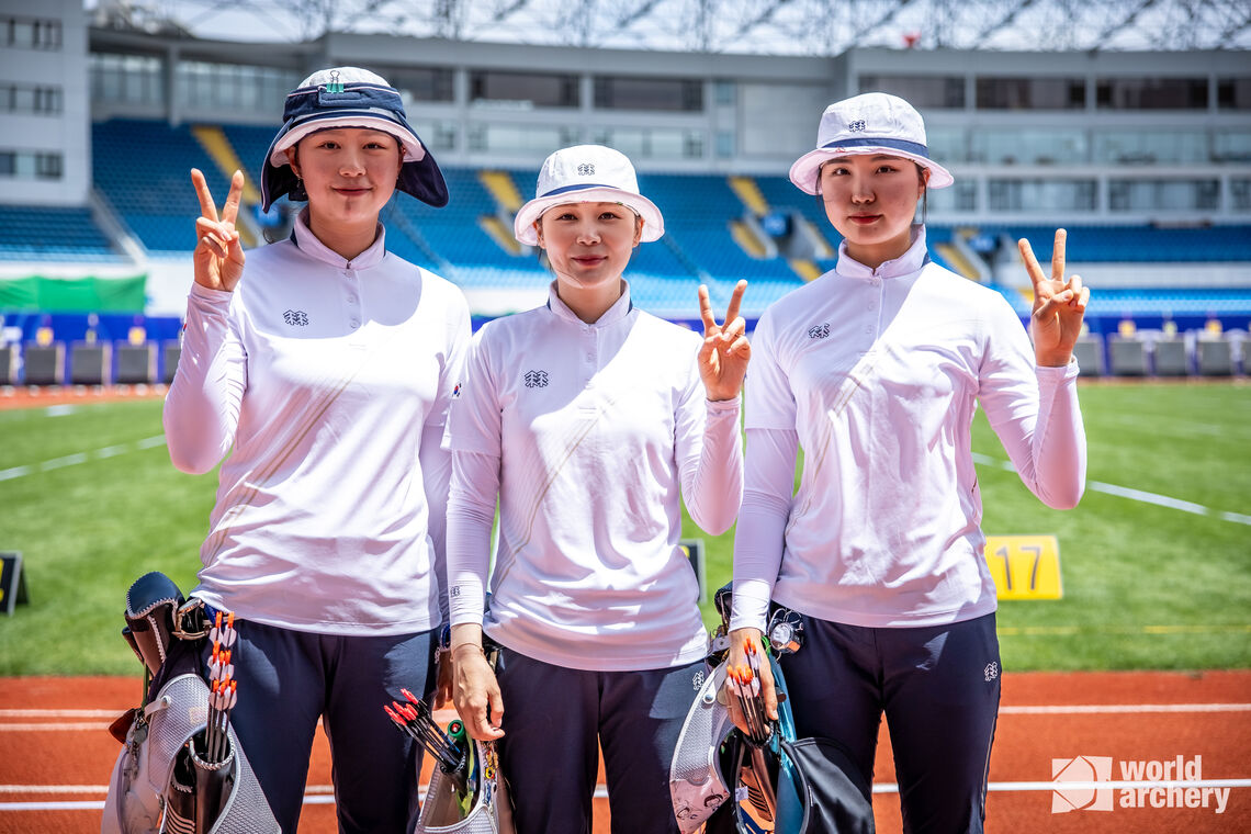 Korean women's recurve team 2024