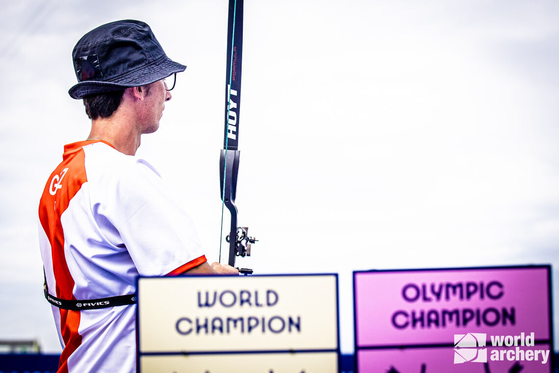 The reigning World Archery Champion and defending Olympic Champion seeded eighth.