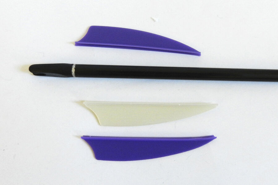 100pcs 2" de flecha plumas de plástico resorte fletches fletching vanes carbonpfeile DIY 