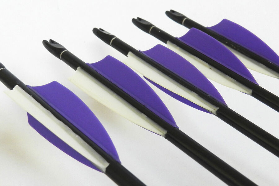 30pcs/bag 2" Rubber Vanes Archery Arrow Feather Fletching Shield DIY Tool^dm 