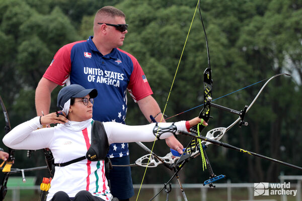 Zahra Nemati and Michael Lukow at the test event for the Tokyo 2020 Paralympic Games.