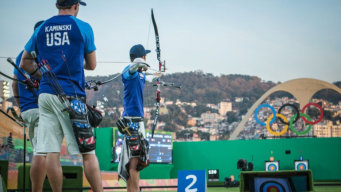 The USA shoots during finals at the Rio 2016 Olympic Games.