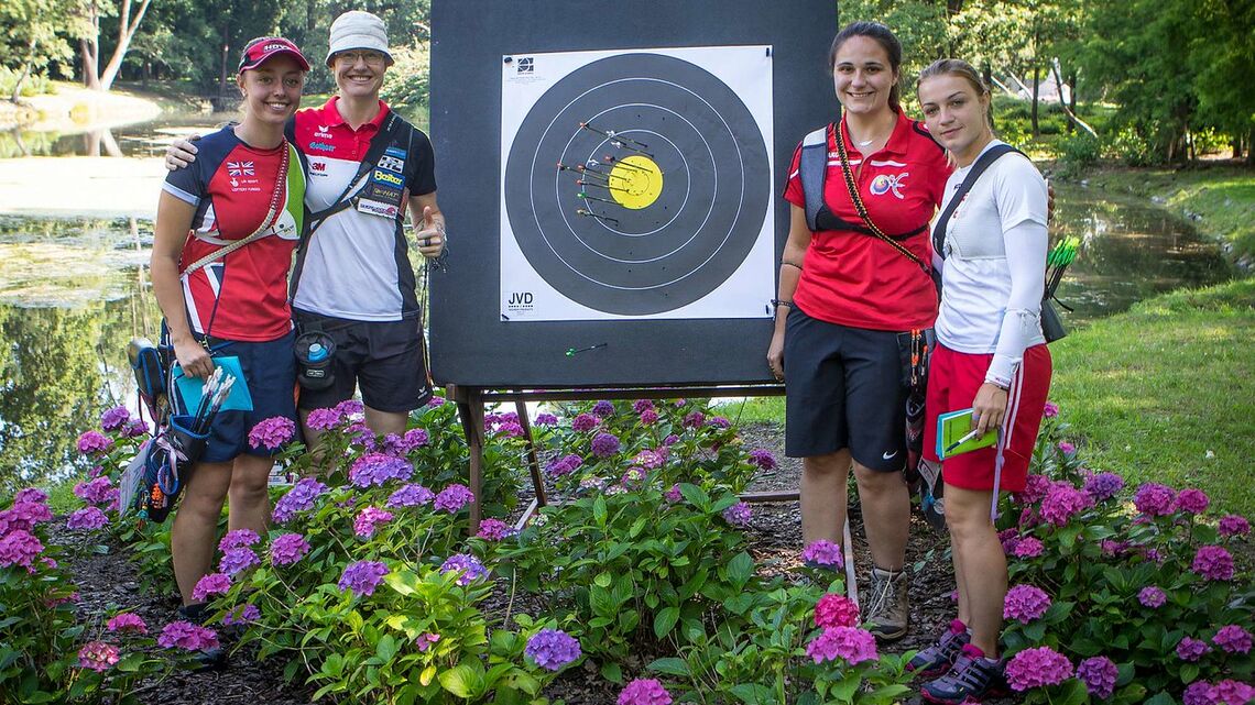 Archers at the target during the 2017 World Games.