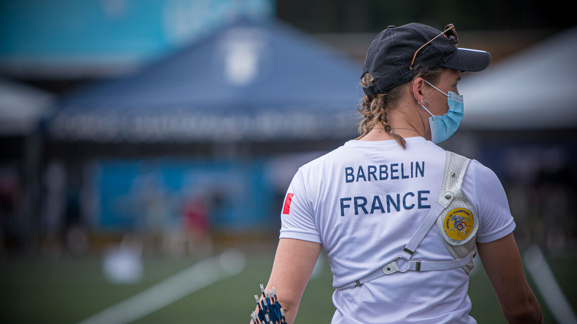 France's Lisa Barbelin in Hyundai Archery World Cup 2021 action