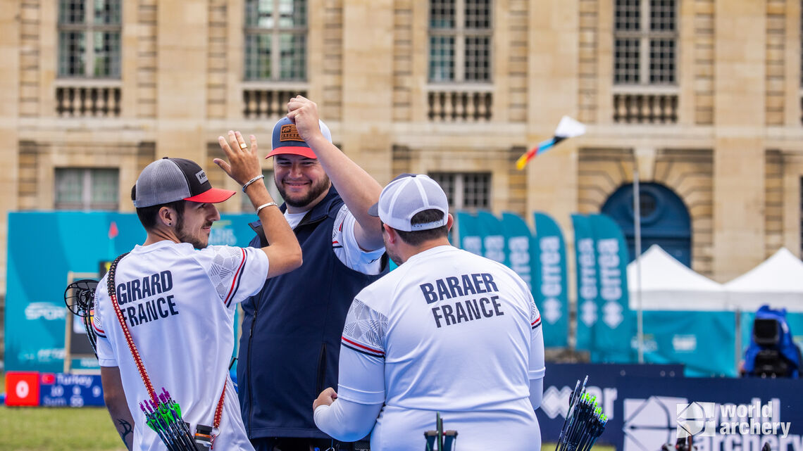 France's compound men's team win gold at Paris 2022