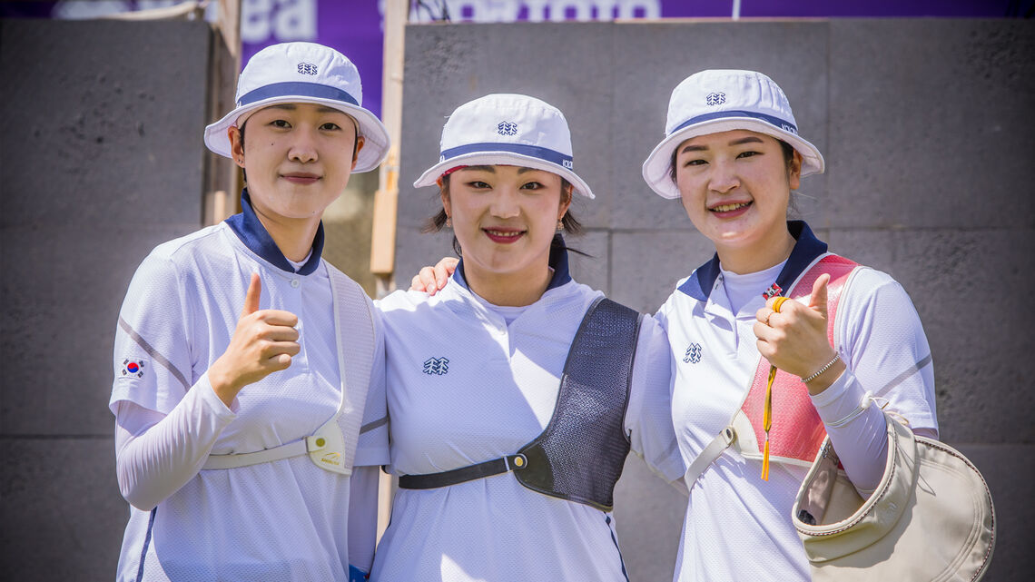 Korea's recurve women at Medellin 2022