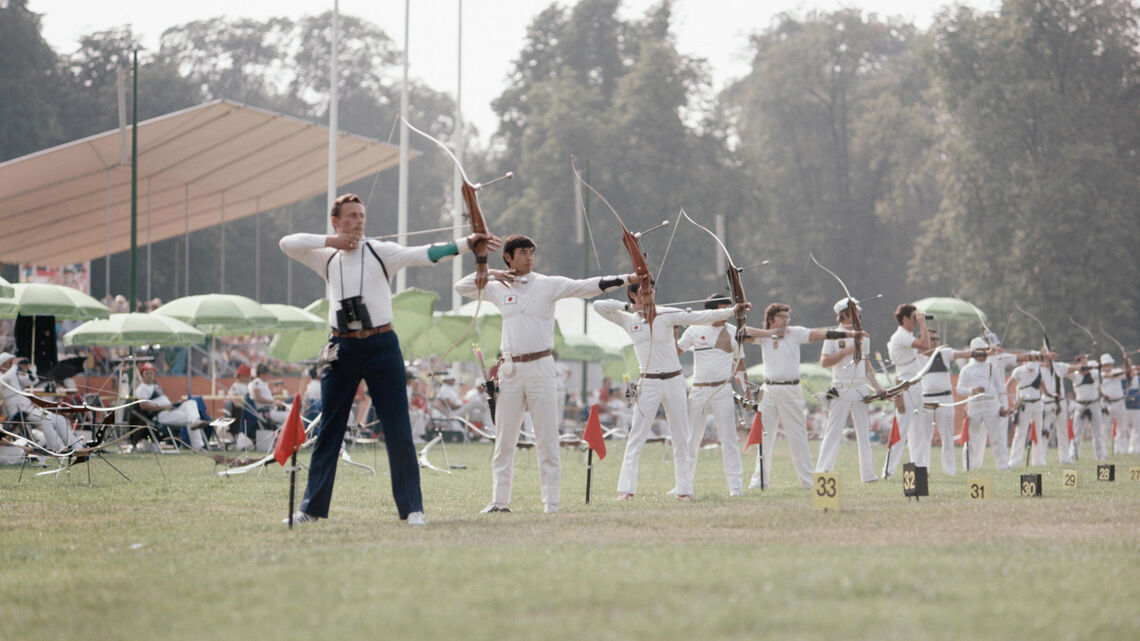 Archers shooting at the Munich 1972 Olympic Games (IOC).