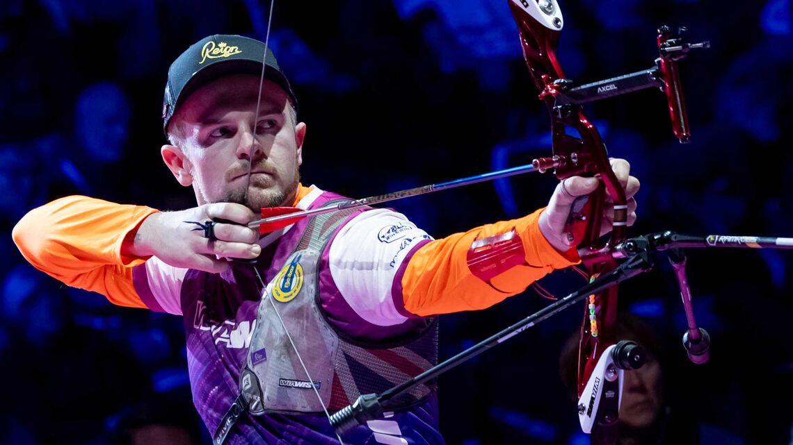 Patrick Huston shooting for bronze in Nimes.