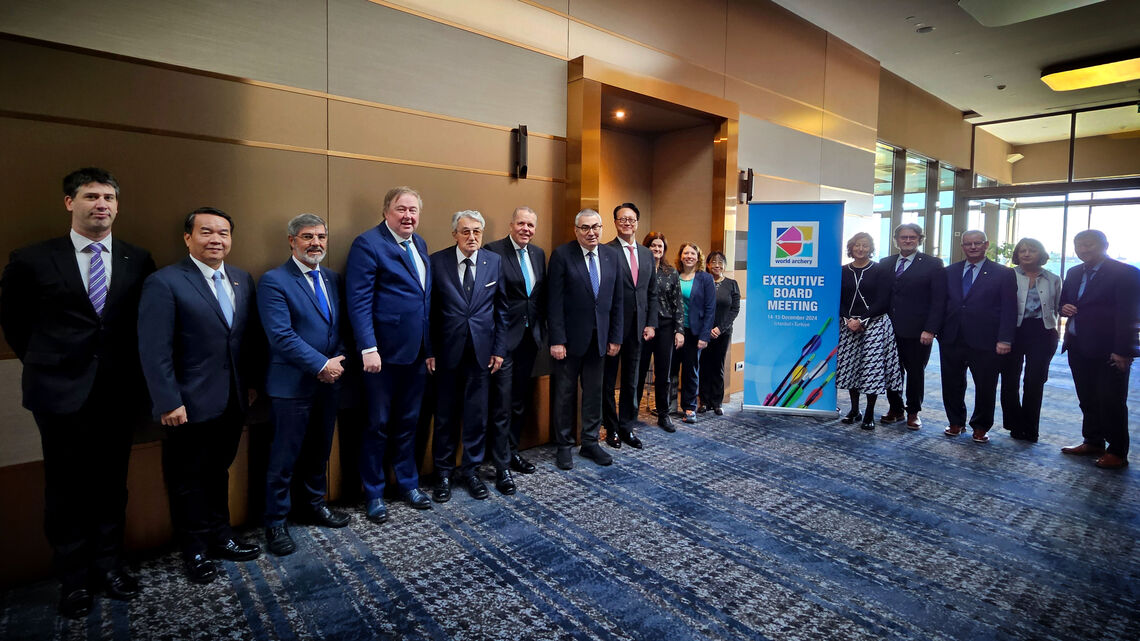 The World Archery executive board meeting in Antalya in December 2024.