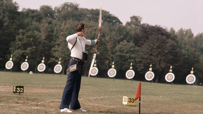 Archer shoots at the 1972 Olympic Games.