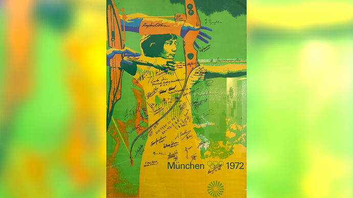 The archery poster from the Munich 1972 Olympic Games.