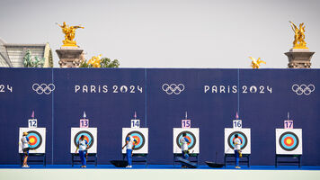 The archery field at the Paris 2024 Olympic Games.