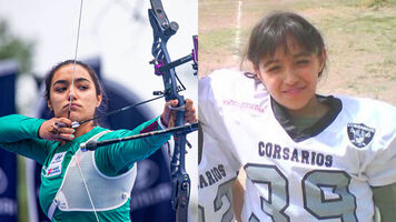 Ana Vazquez the archer, the NFL hopeful.