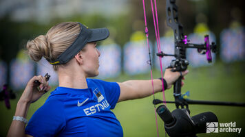 Estonia’s Lisell Jaatma in action at Antalya 2022.