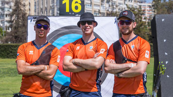 The Dutch recurve men's team at Antalya 2022