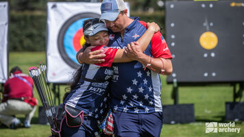 USA's Gabrielle Sasai and Brady Ellison at Antalya 2022